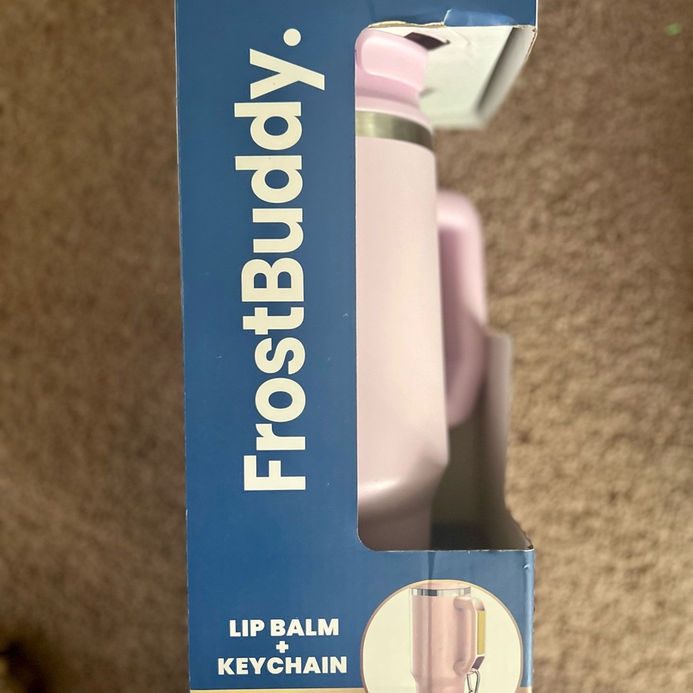 Pink Tumbler with Lip Balm and Keychain